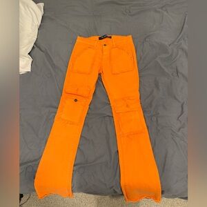 Orange Distressed Valabasas Jeans